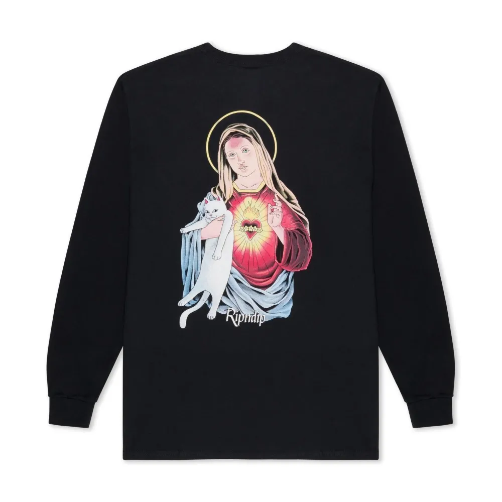 RIPNDIP  |Unisex Street Style U-Neck Long Sleeves Plain Cotton