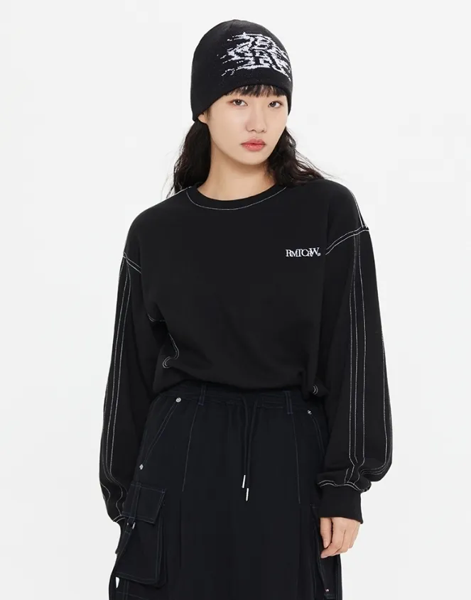 ROMANTIC CROWN  |Unisex Street Style Long Sleeves Plain Cotton