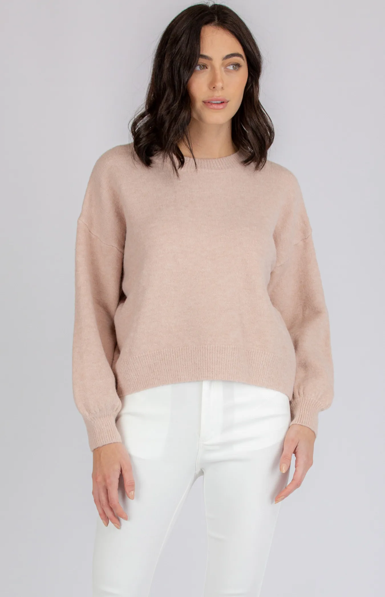 Round Neck Bubble Sleeve Knit (SKN336)