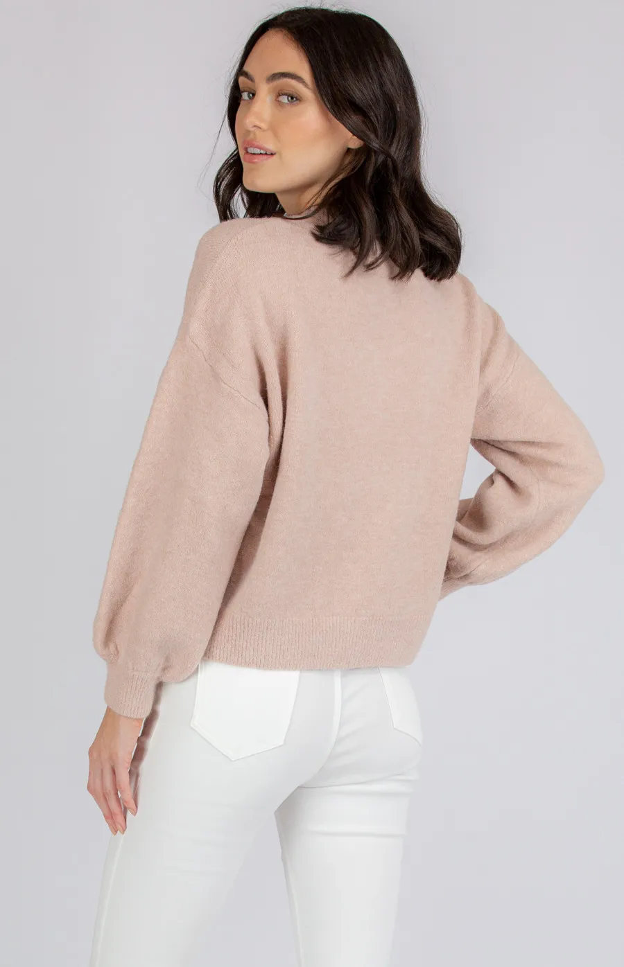 Round Neck Bubble Sleeve Knit (SKN336)