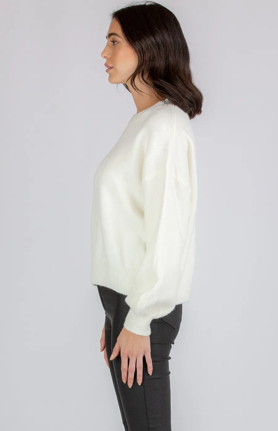 Round Neck Bubble Sleeve Knit (SKN336)