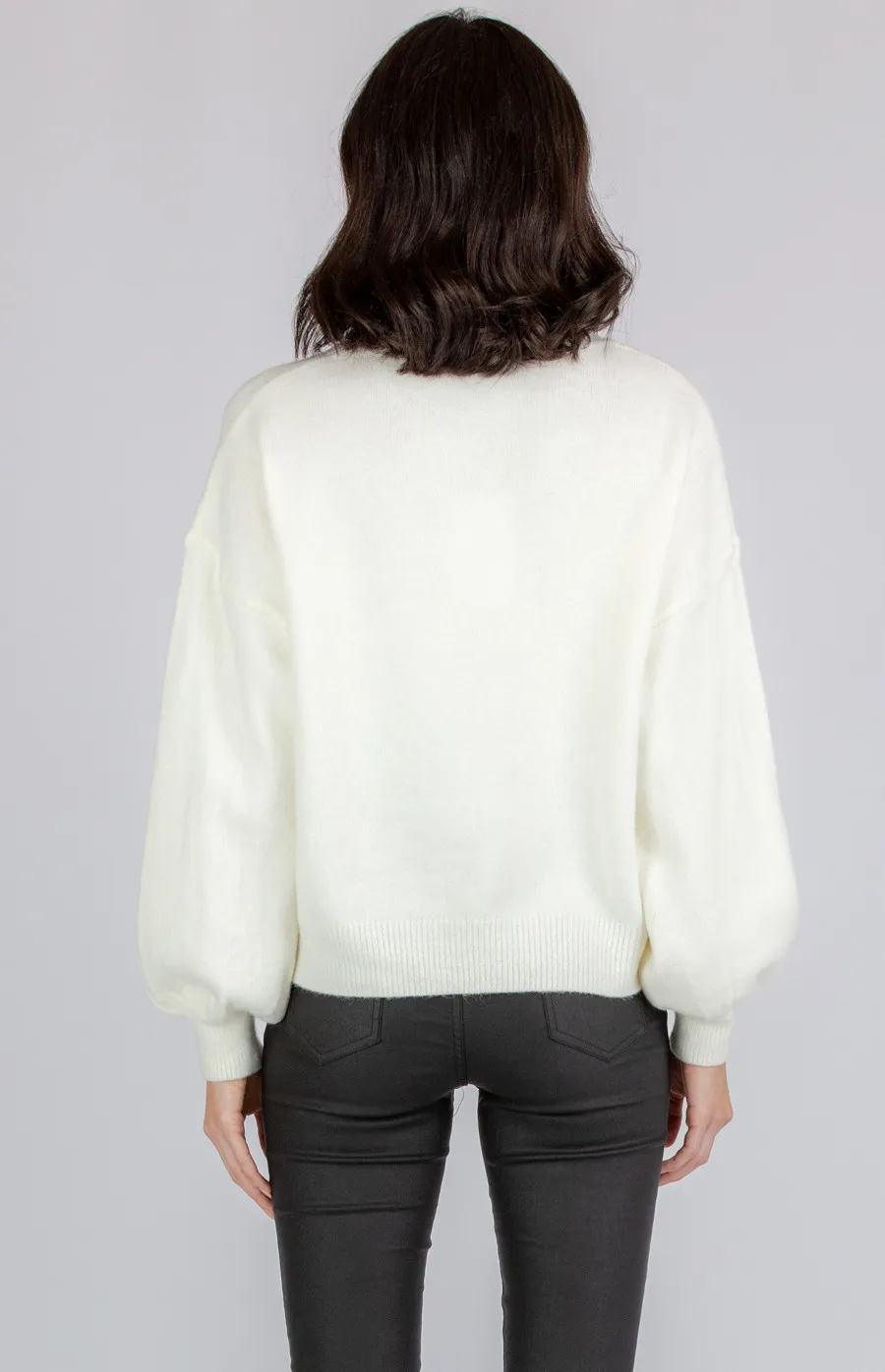 Round Neck Bubble Sleeve Knit (SKN336)