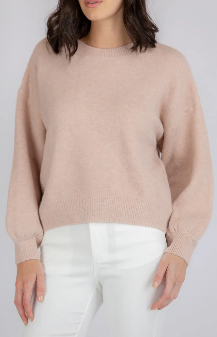 Round Neck Bubble Sleeve Knit (SKN336)