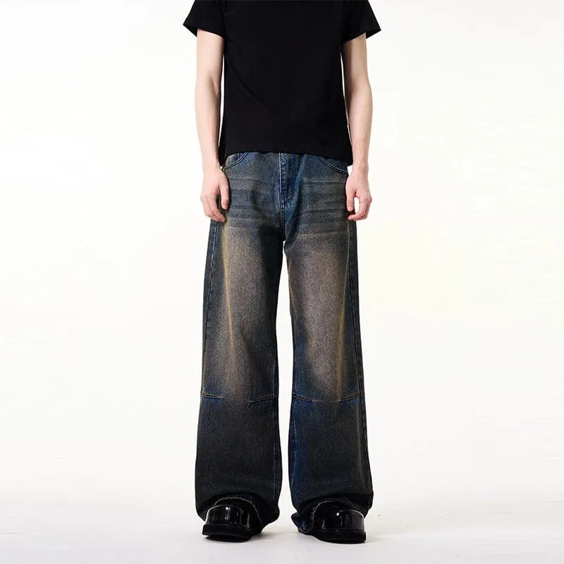 RT No. 10891 MUD BLUE STRAIGHT DENIM JEANS