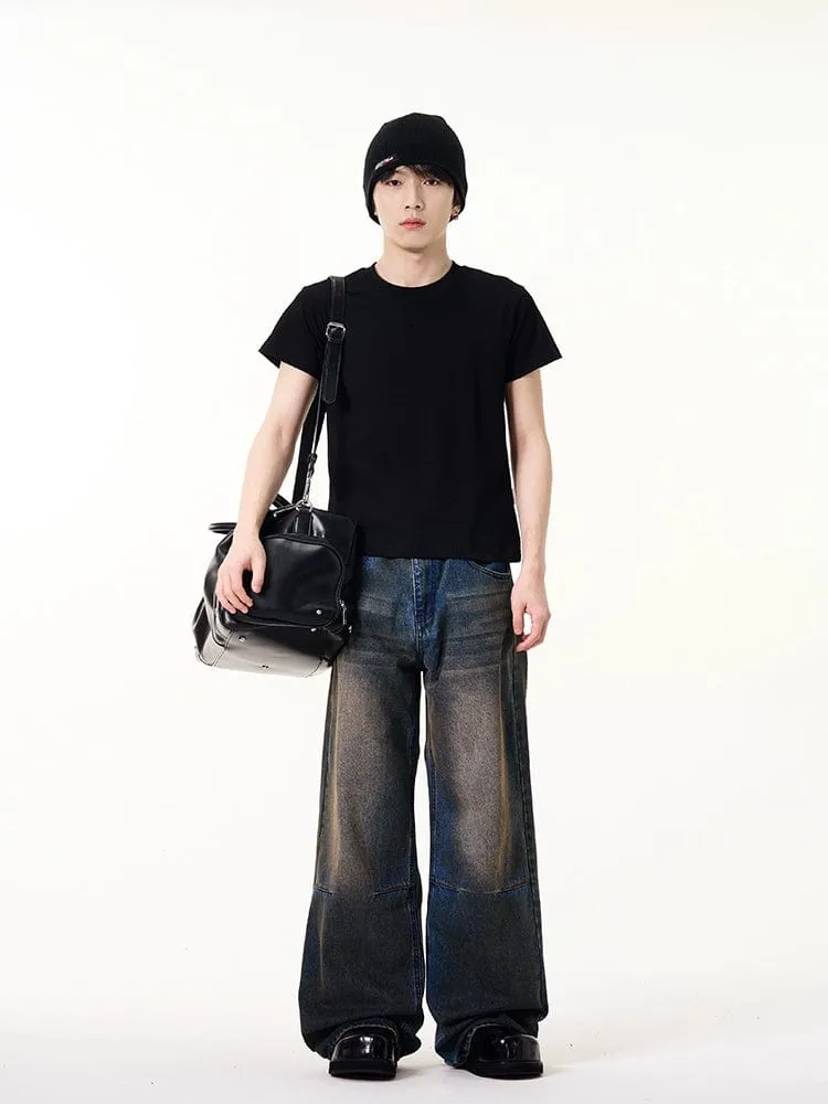 RT No. 10891 MUD BLUE STRAIGHT DENIM JEANS