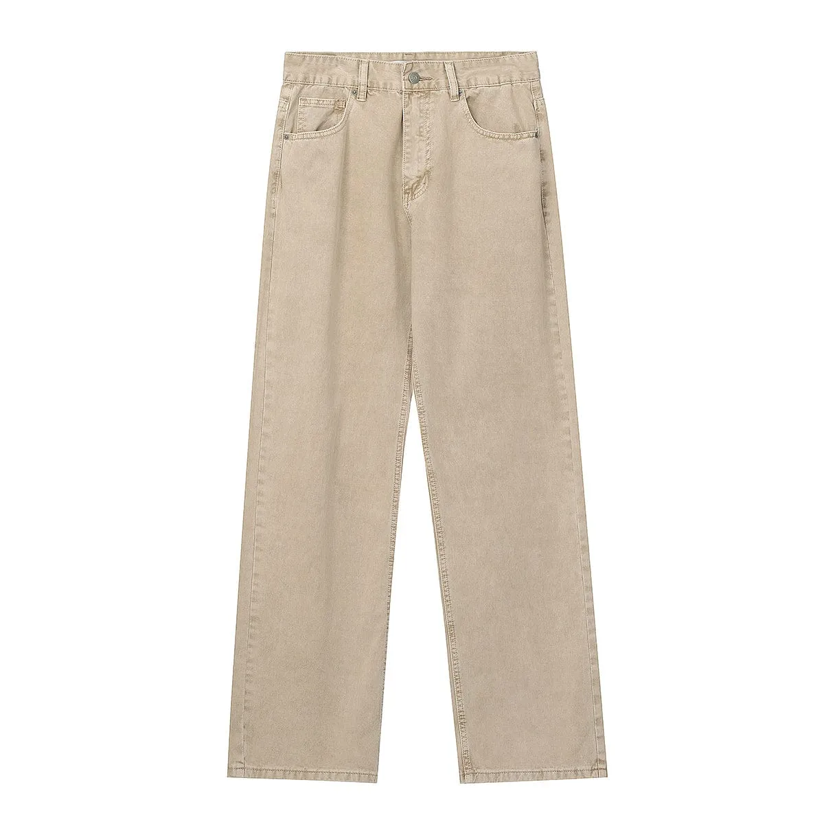 RTK (W) No. 2061 KHAKI TAN WIDE STRAIGHT JEANS