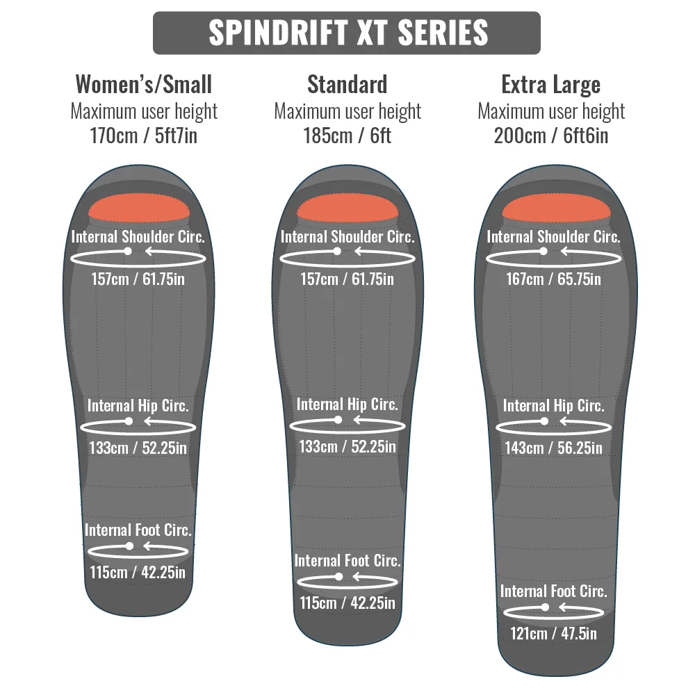 Spindrift XT 700 -7 to -13°C Down Sleeping Bag