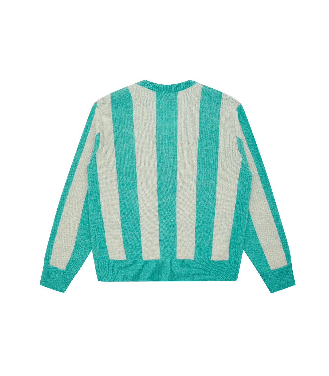 STRIPED KNITTED CARDIGAN - TEAL STRIPE