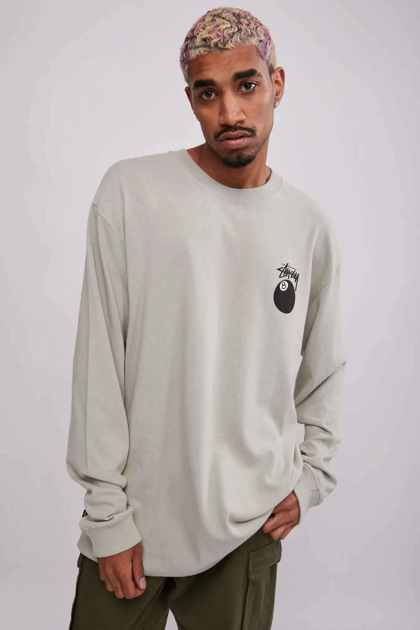 STUSSY  |Crew Neck Street Style Long Sleeves Long Sleeve T-shirt Logo