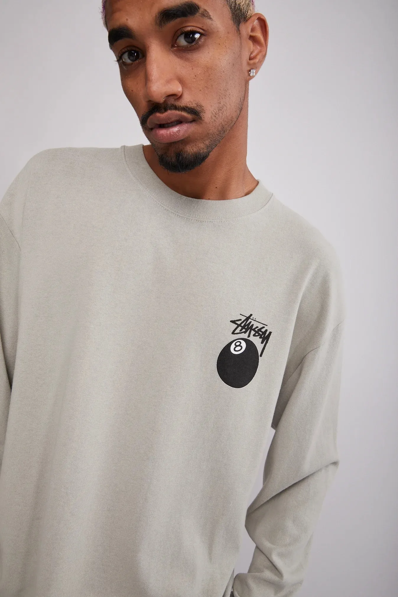 STUSSY  |Crew Neck Street Style Long Sleeves Long Sleeve T-shirt Logo