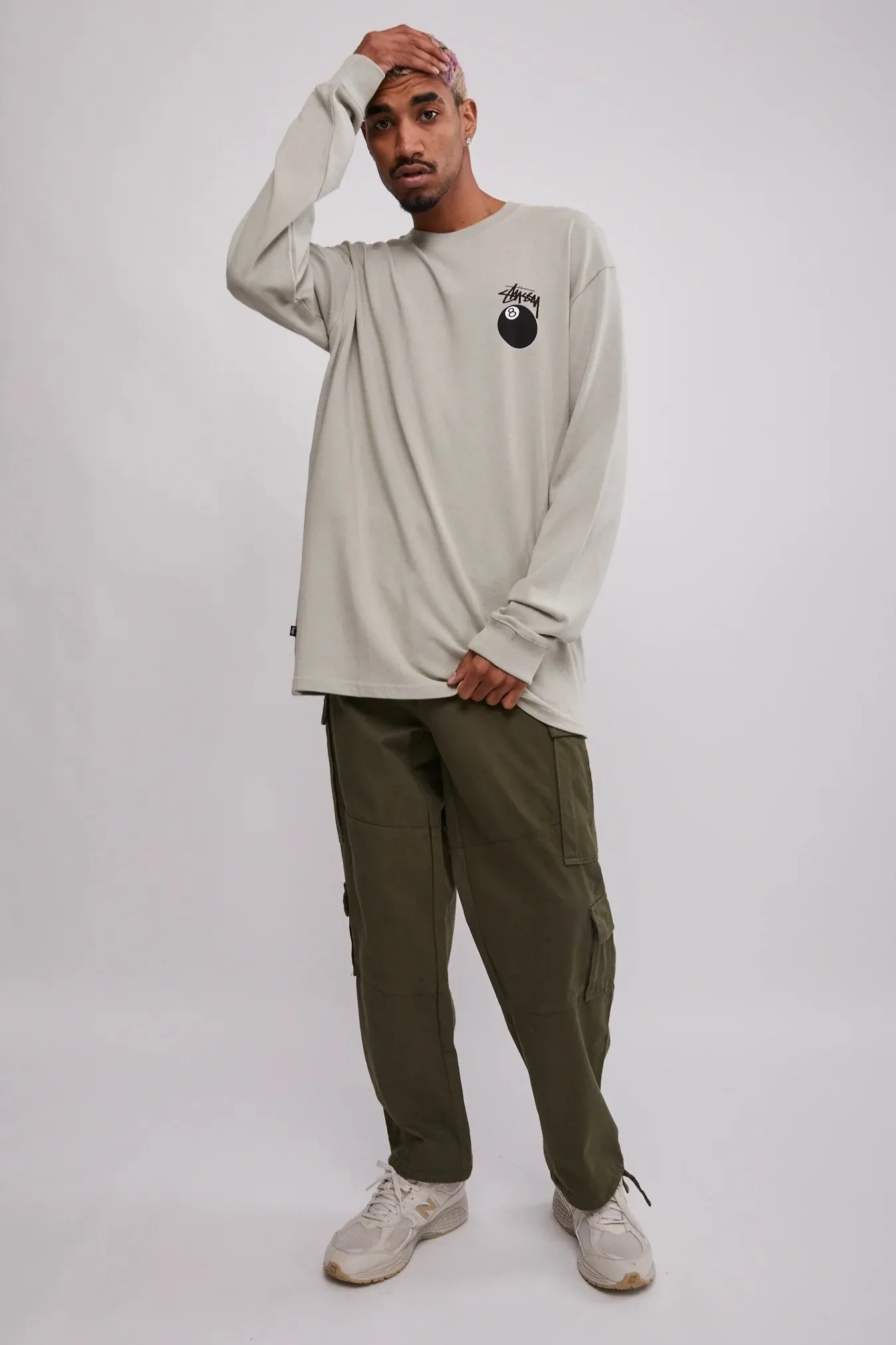 STUSSY  |Crew Neck Street Style Long Sleeves Long Sleeve T-shirt Logo