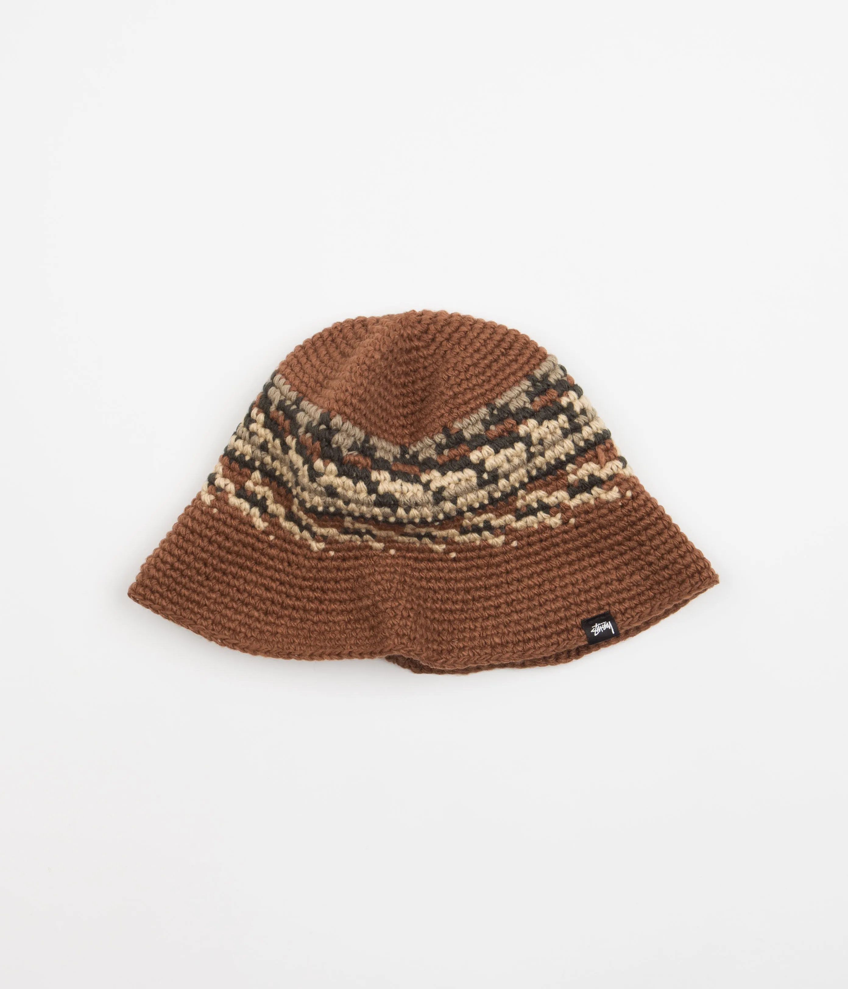 Stussy Fairisle Bucket Hat - Brown