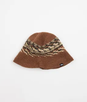 Stussy Fairisle Bucket Hat - Brown