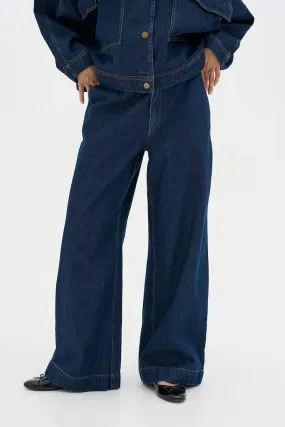 TessaMW 160 Wide Jeans Dark Blue