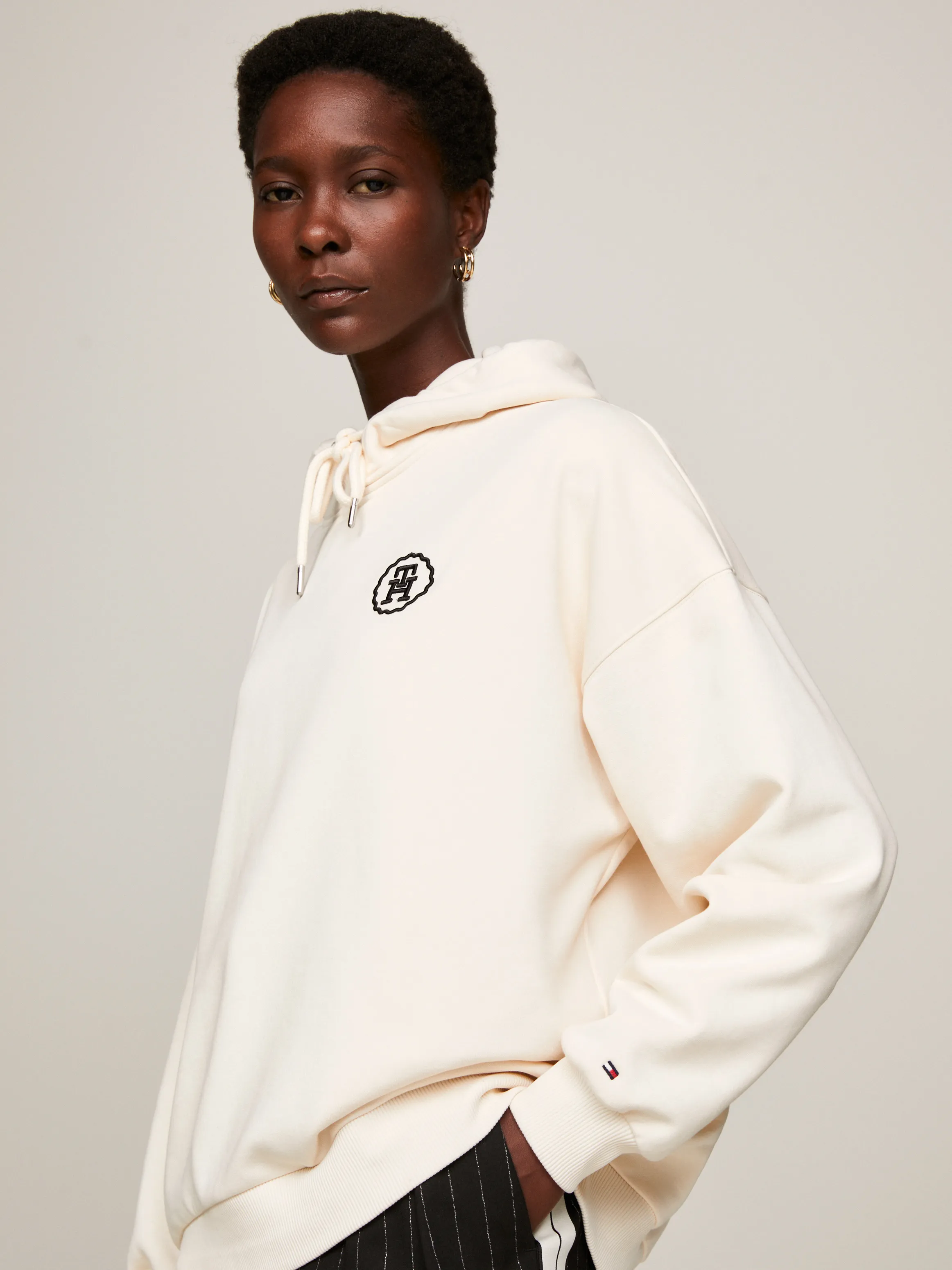 TH Monogram Stamp Embroidery Relaxed Hoodie | Sweatshirts & Hoodies | Tommy Hilfiger