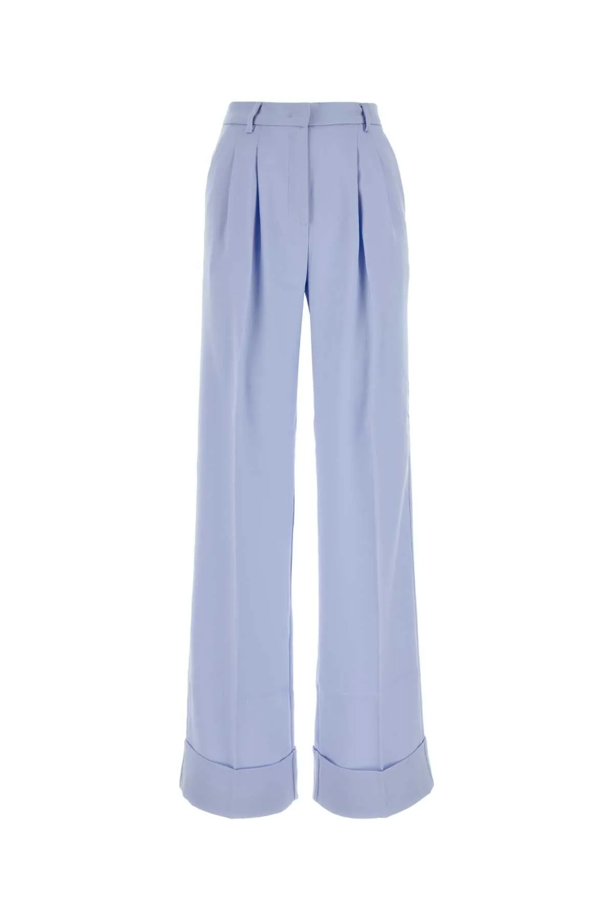 The Andamane Powder Blue Polyester Nathalie Wide Leg Pant