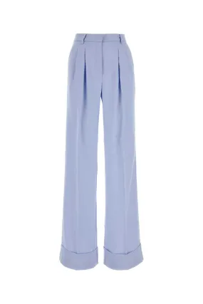 The Andamane Powder Blue Polyester Nathalie Wide Leg Pant