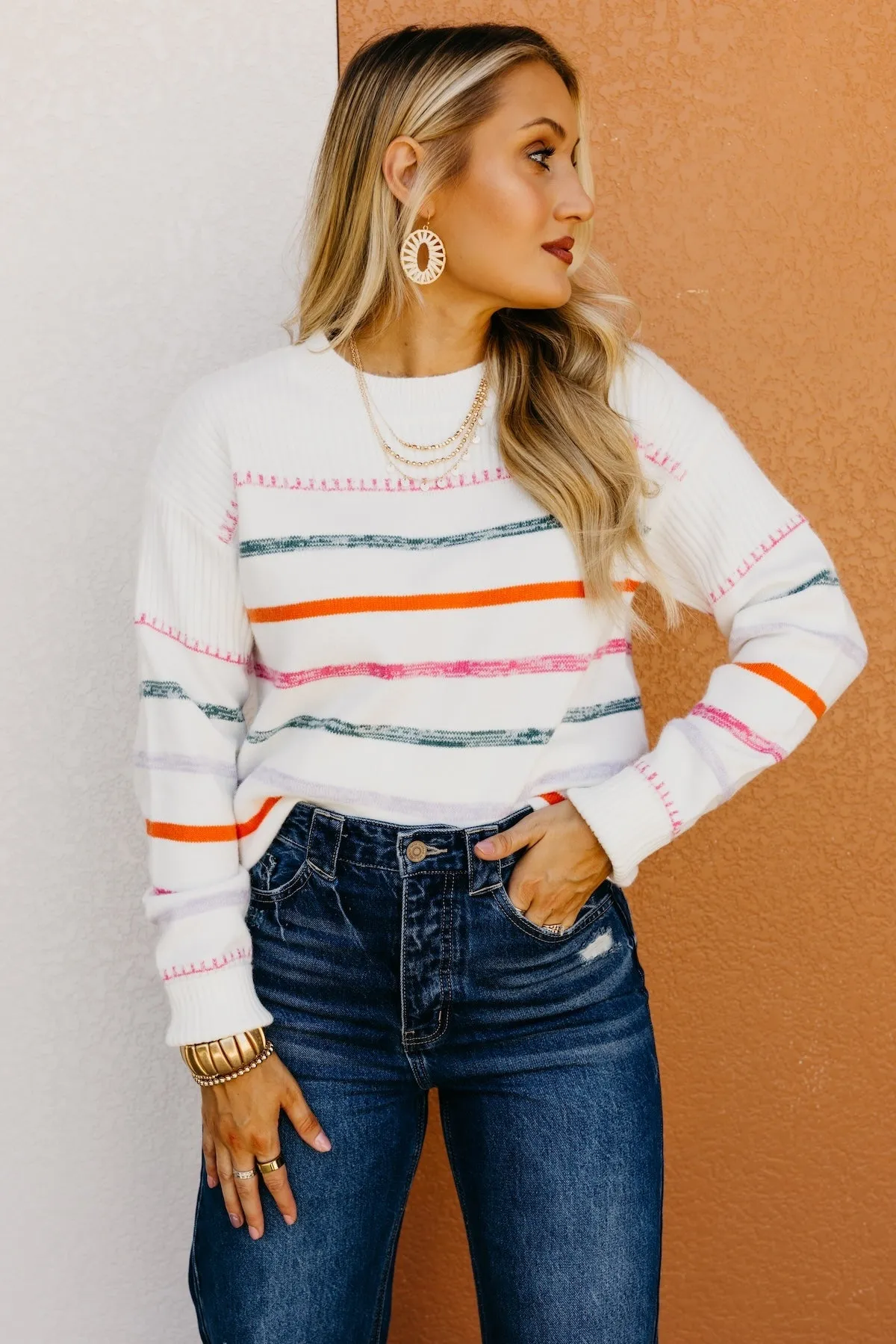 The Gwen Ribbon Trim Sweater