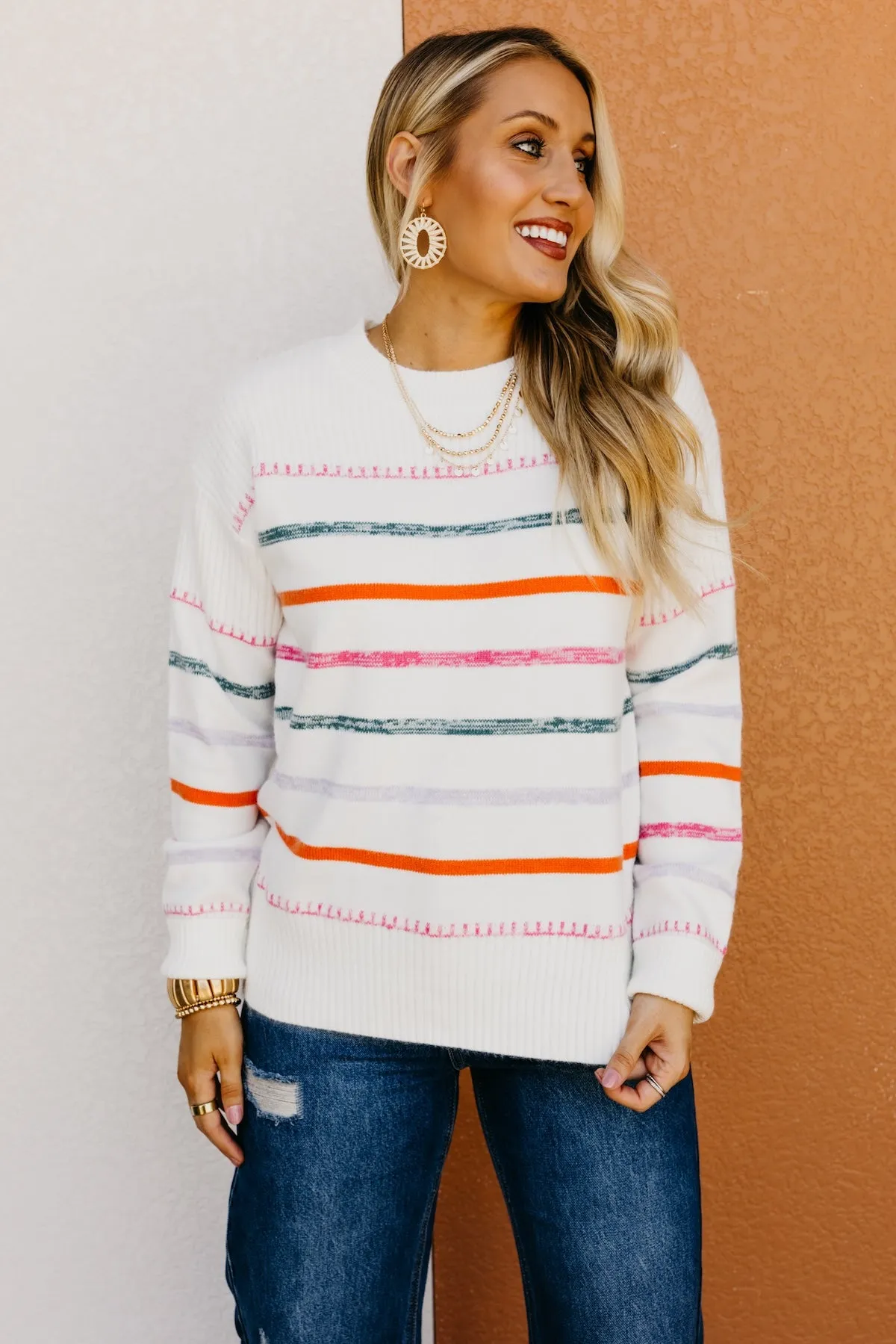 The Gwen Ribbon Trim Sweater