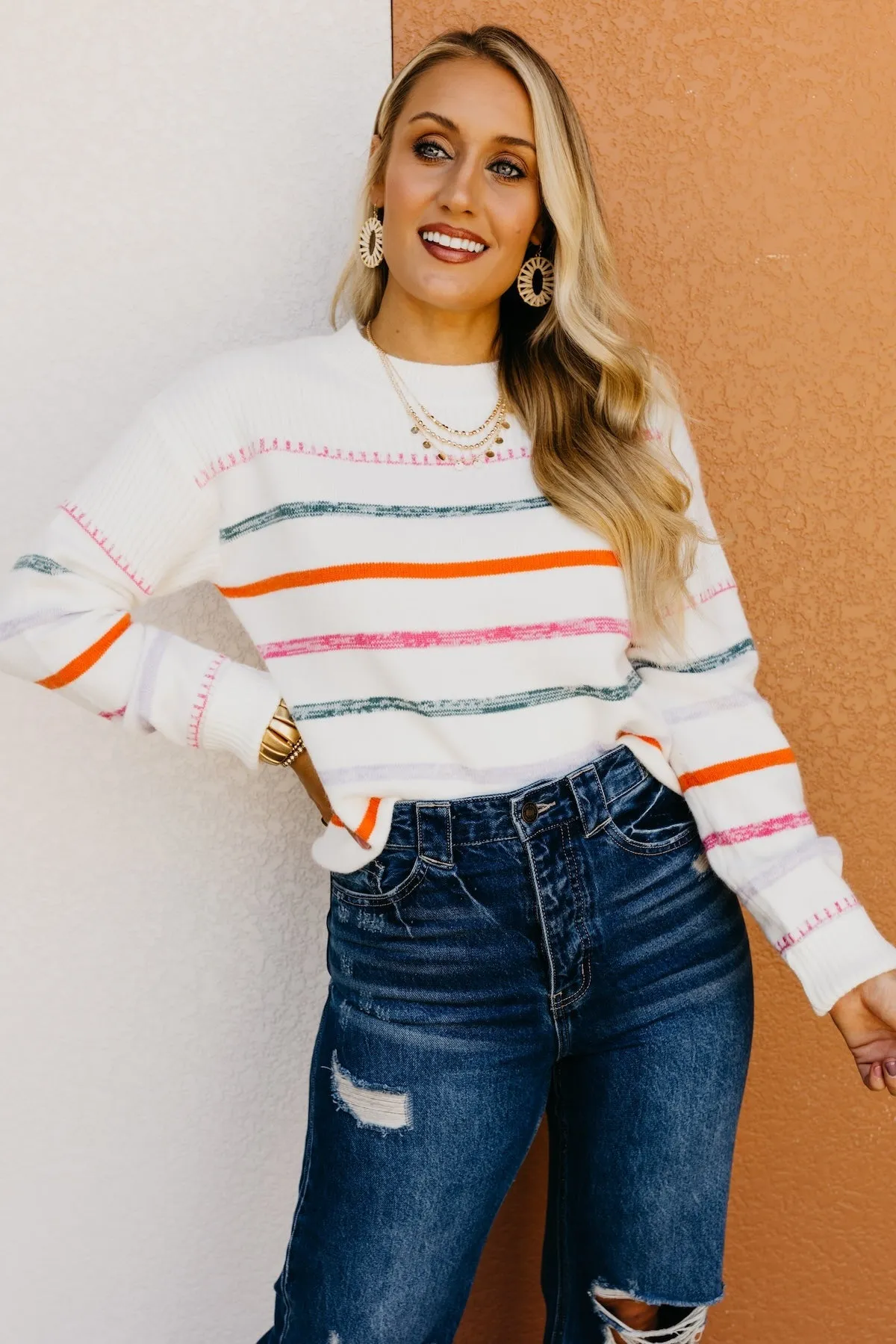 The Gwen Ribbon Trim Sweater