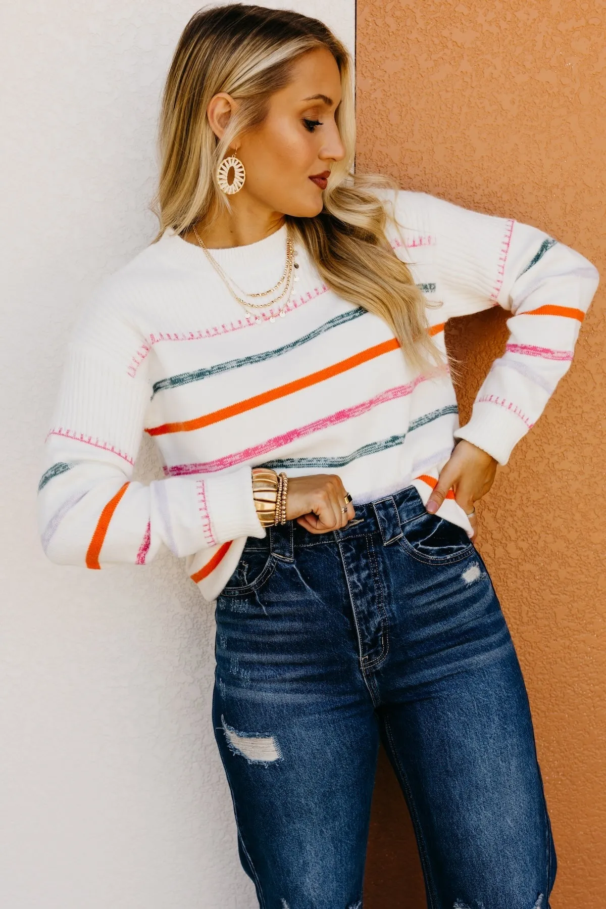 The Gwen Ribbon Trim Sweater