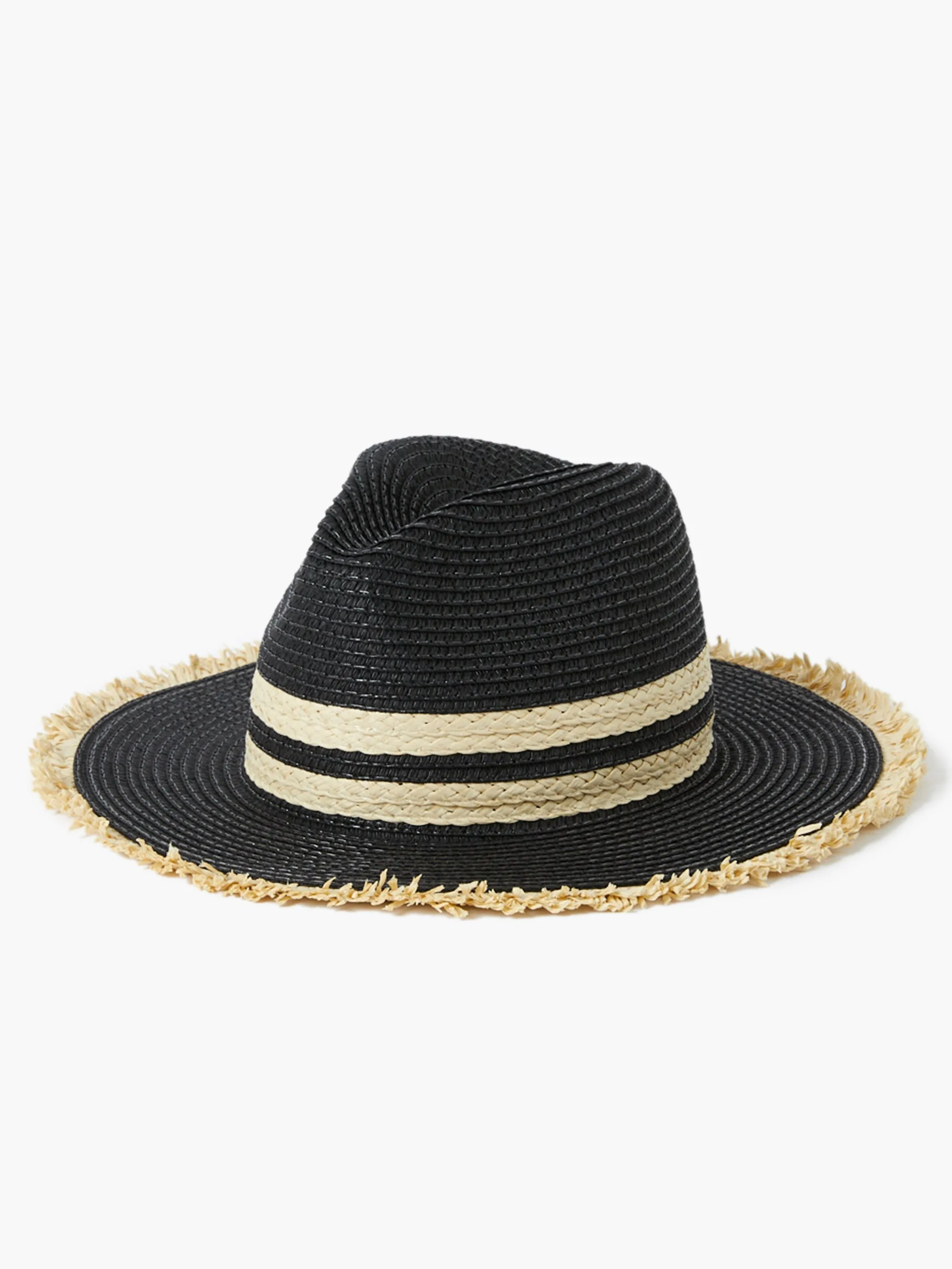 Thick Double Stripe Straw Hat