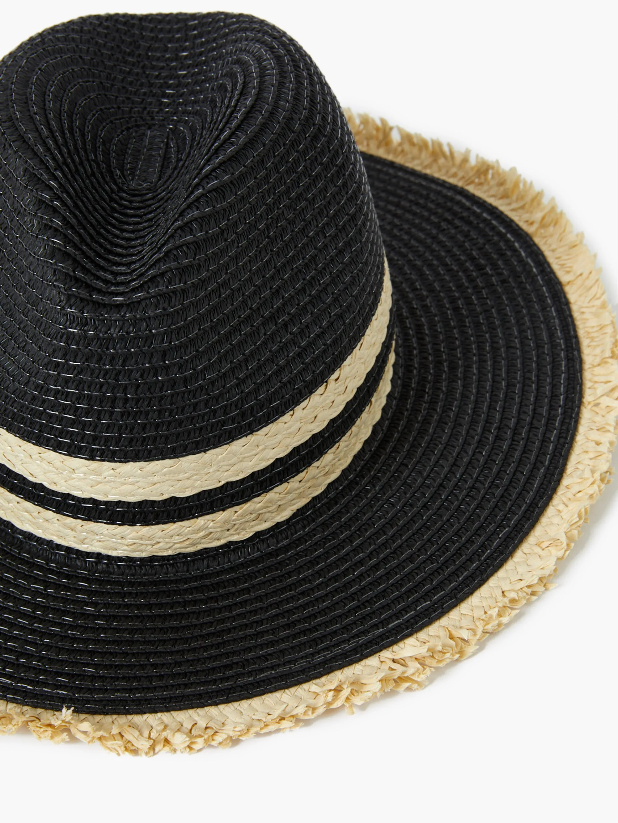 Thick Double Stripe Straw Hat