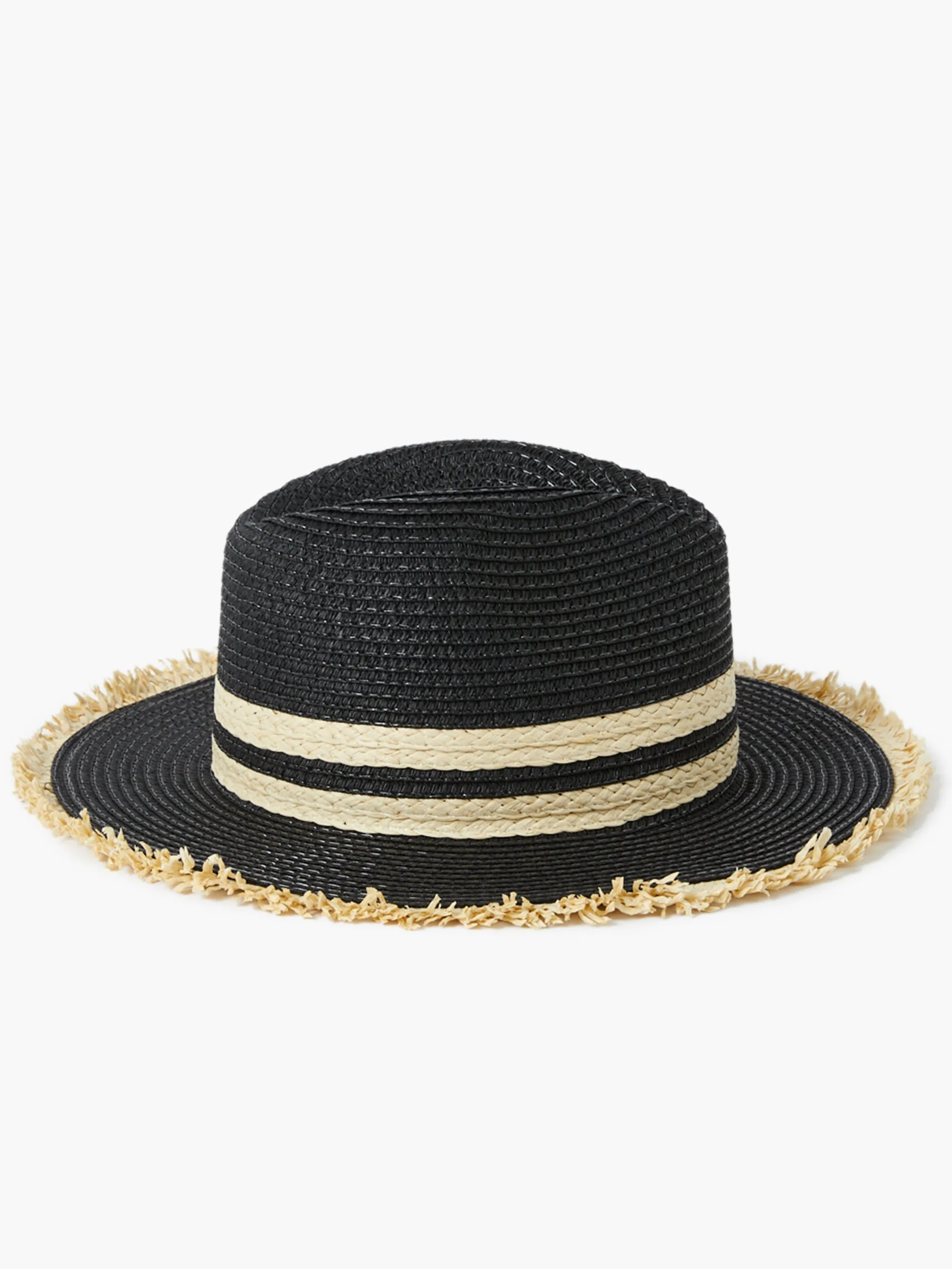 Thick Double Stripe Straw Hat