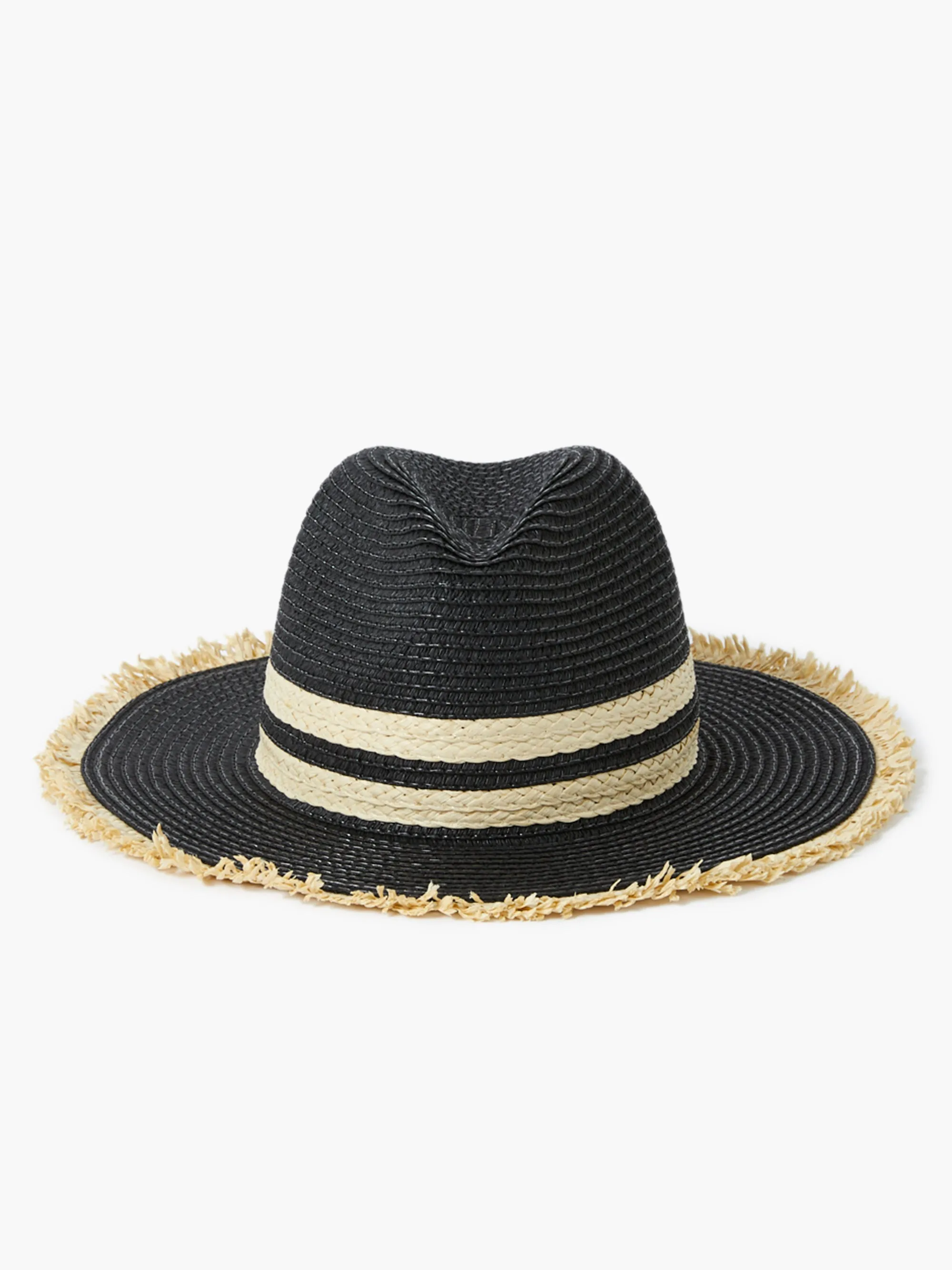 Thick Double Stripe Straw Hat