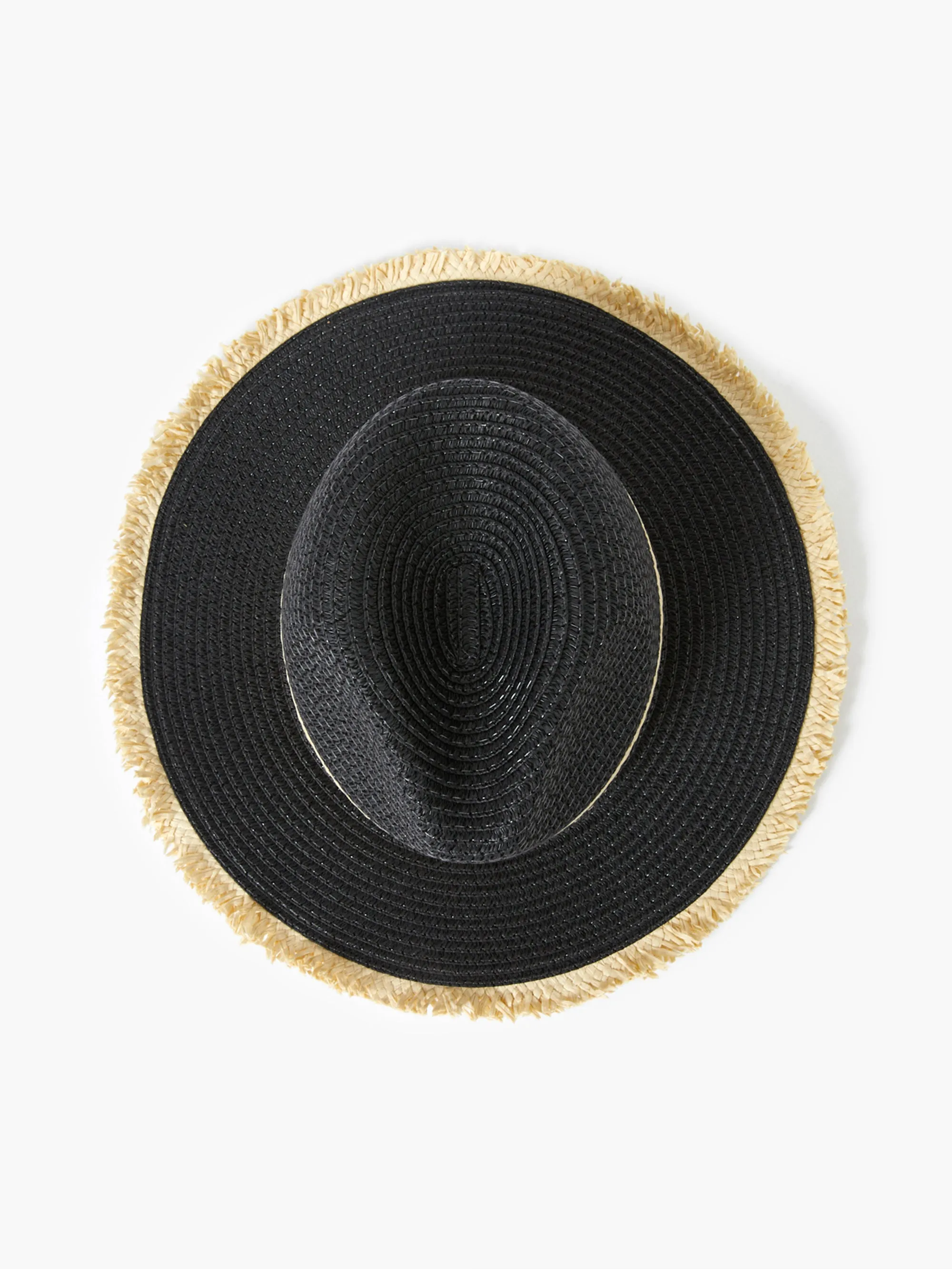 Thick Double Stripe Straw Hat