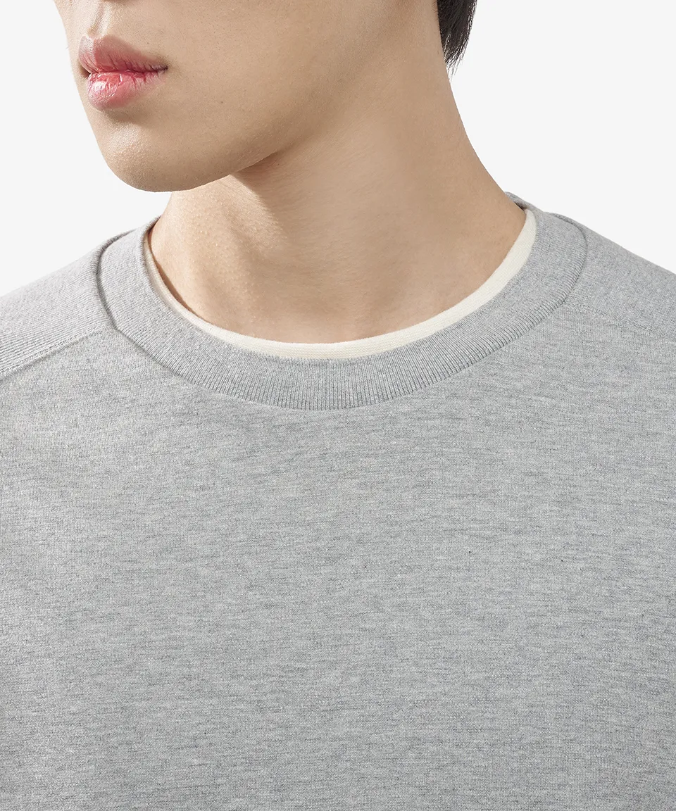 THOM BROWNE  |Crew Neck Stripes Street Style Long Sleeves Plain Cotton