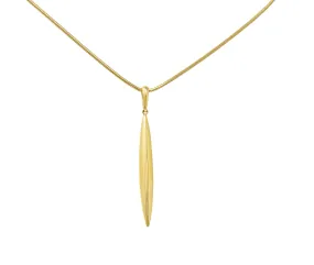 Tiffany & Co. 18 Karat Gold Feather Pendant Necklace