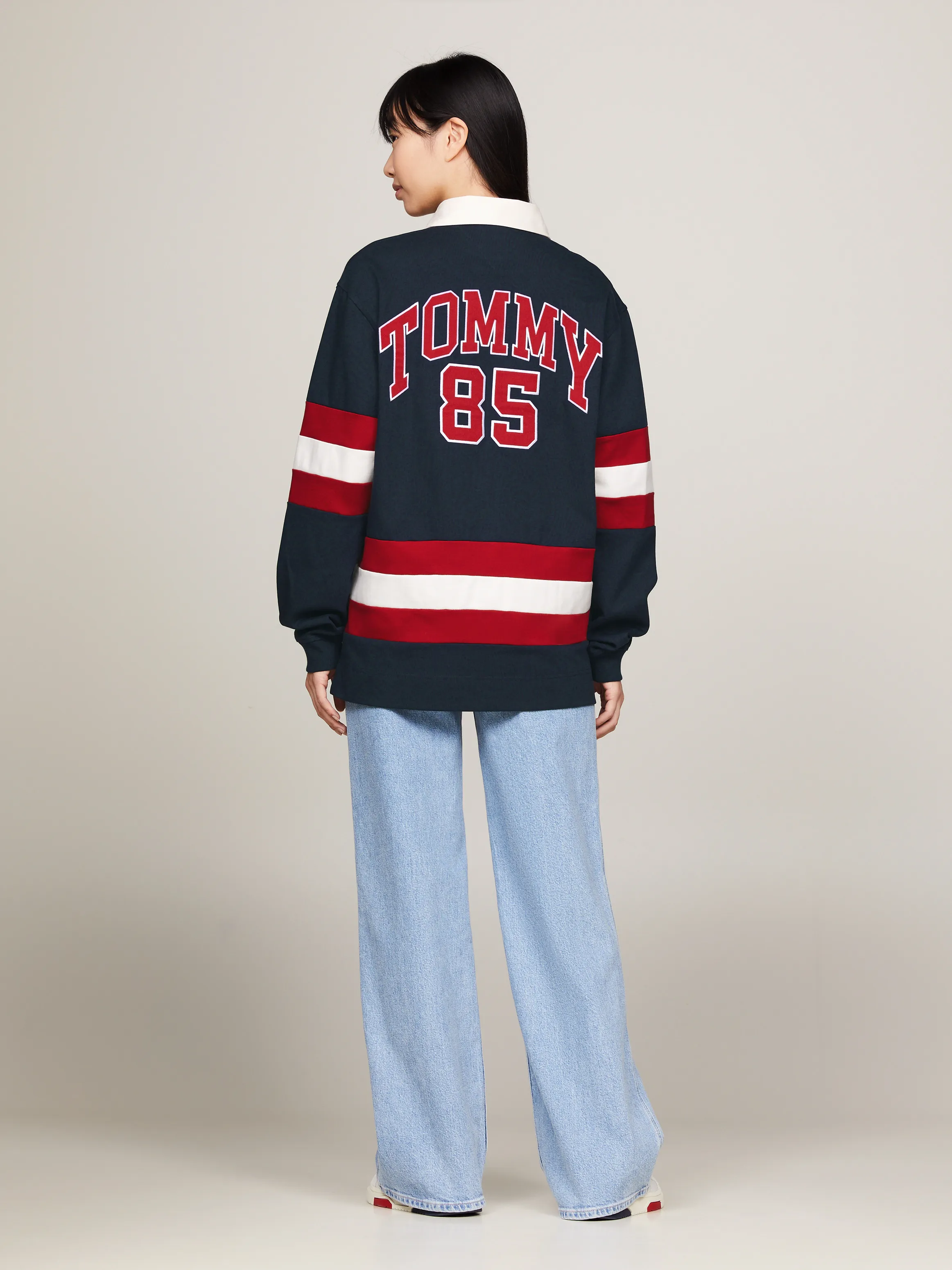 Tommy Jeans International Games Back Logo Rugby Shirt | Sweatshirts & Hoodies |Tommy Jeans