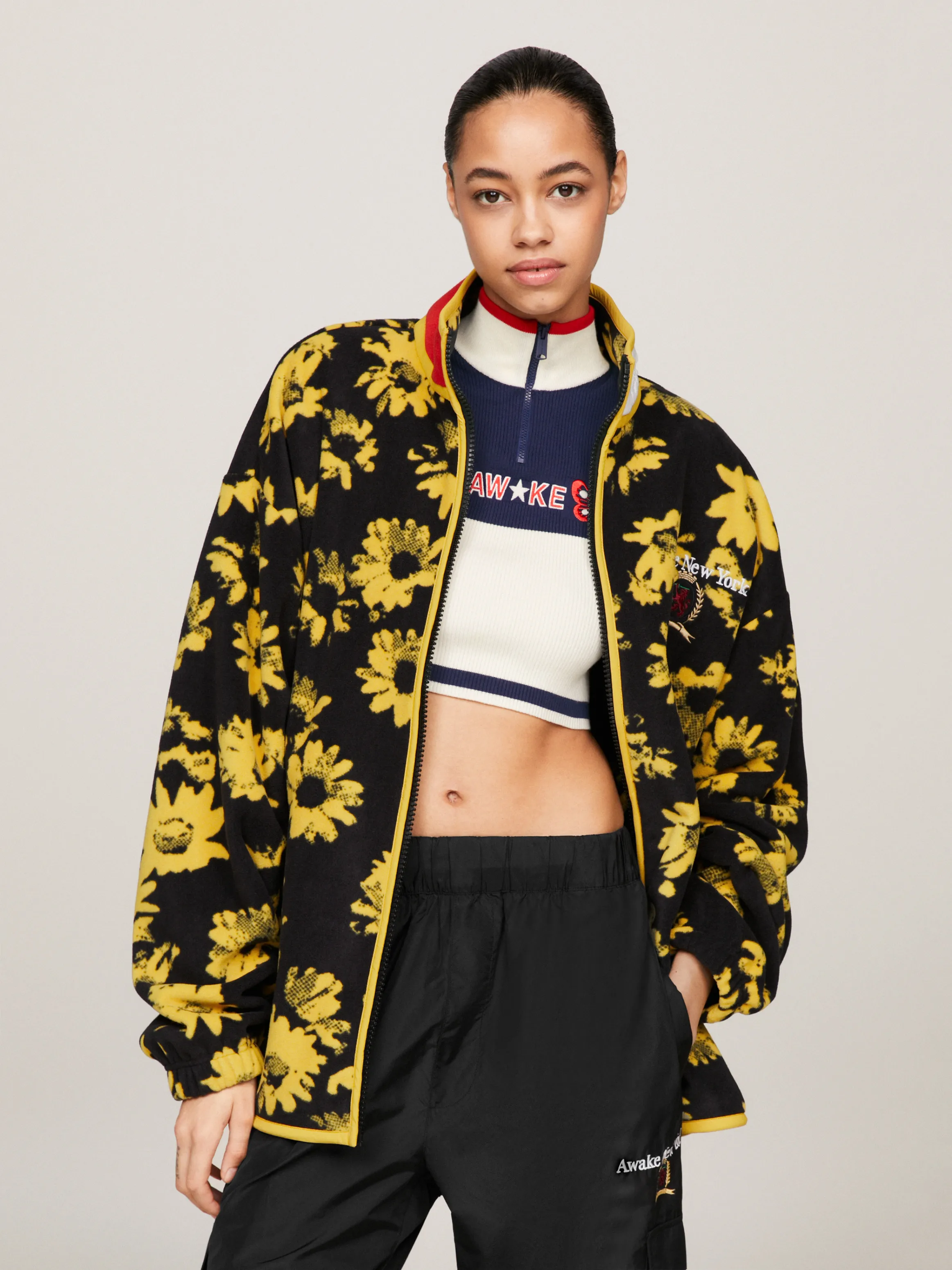 Tommy x Awake NY Daisy Print Polar Fleece Jacket | Sweatshirts & Hoodies | Tommy Jeans