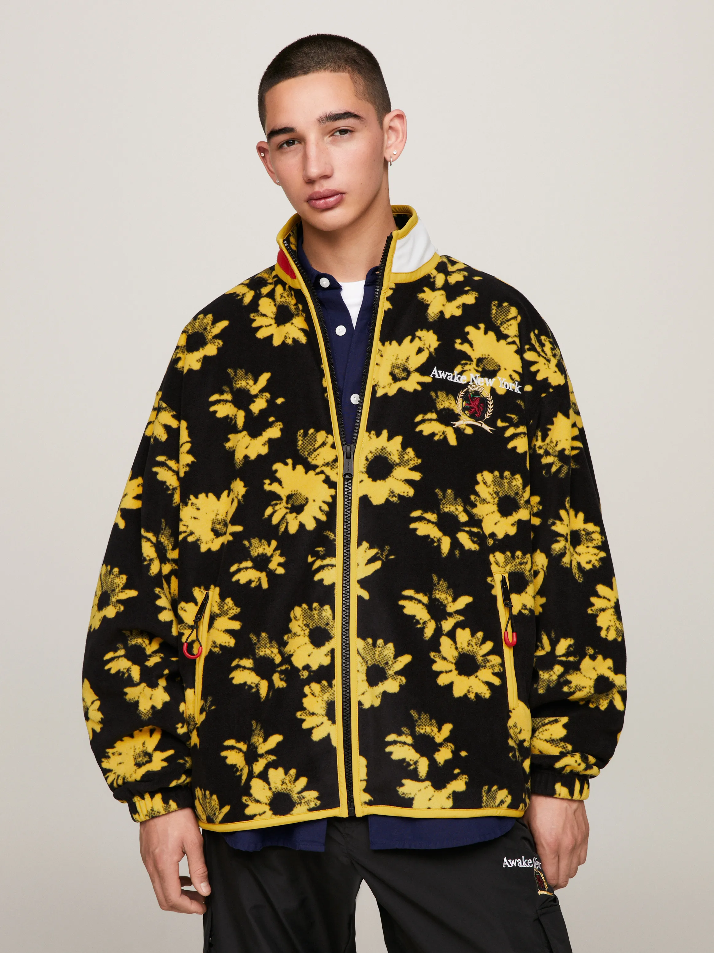 Tommy x Awake NY Daisy Print Polar Fleece Jacket | Sweatshirts & Hoodies | Tommy Jeans