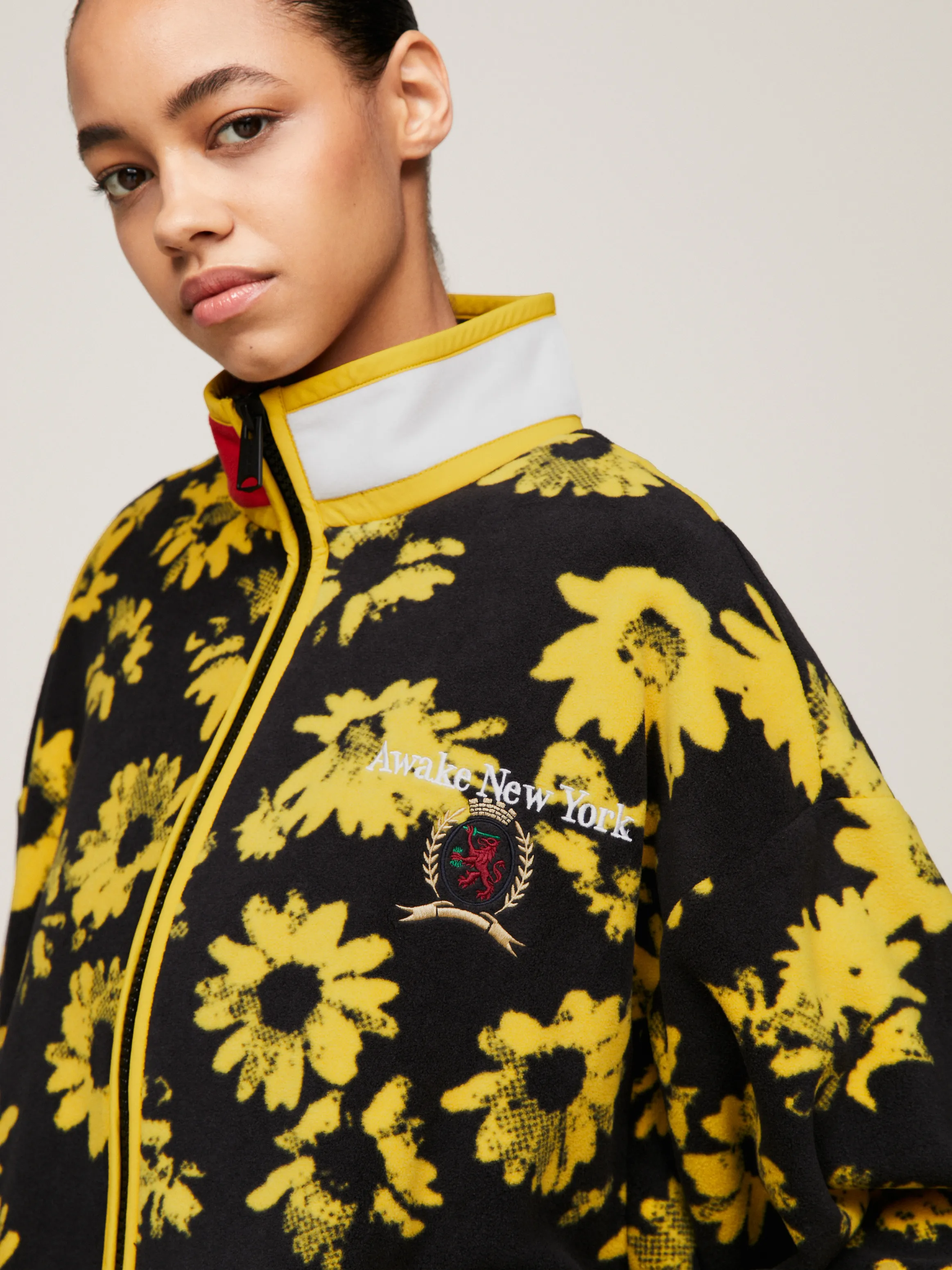 Tommy x Awake NY Daisy Print Polar Fleece Jacket | Sweatshirts & Hoodies | Tommy Jeans