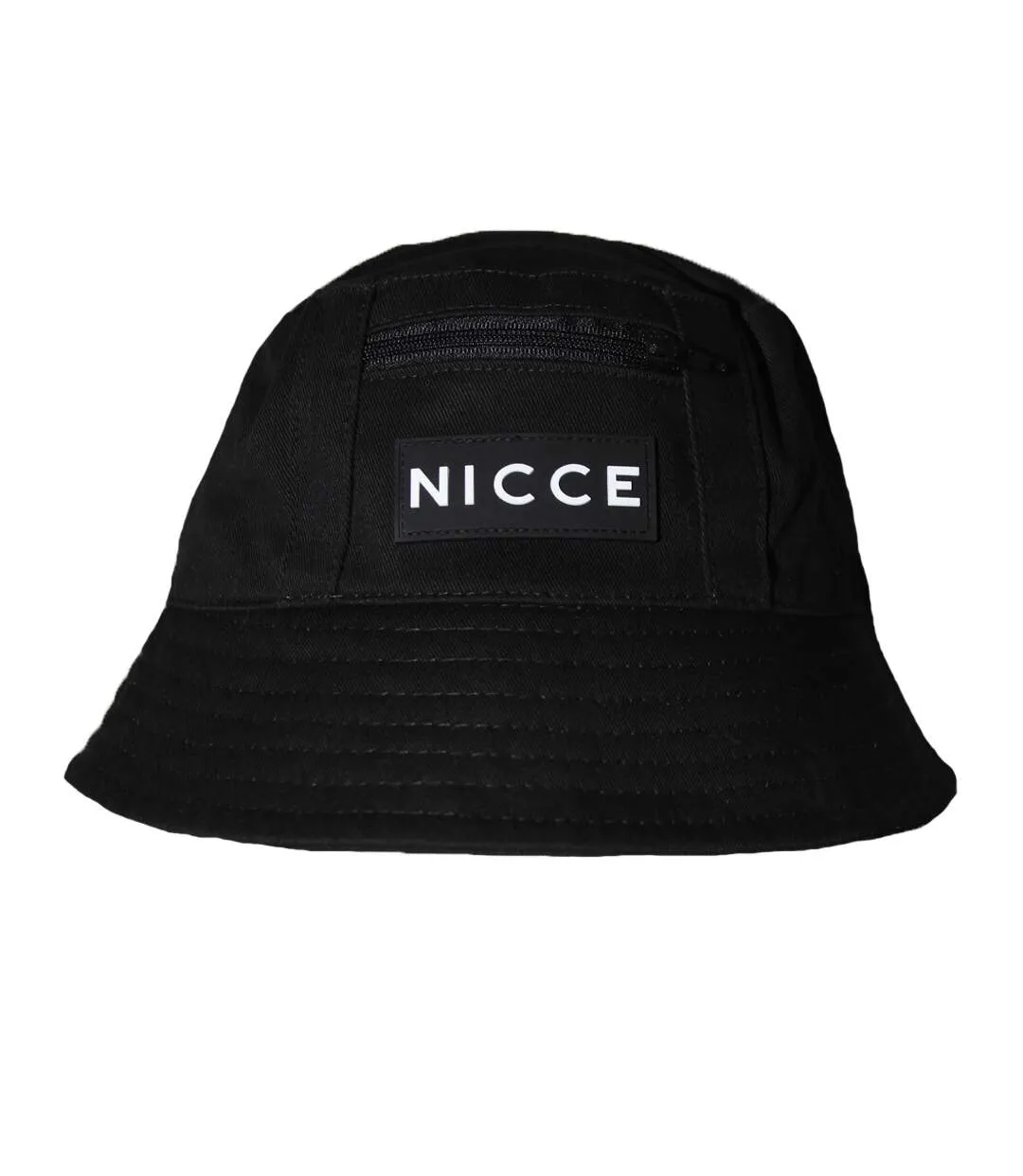 Unisex adults badge bucket hat black NICCE