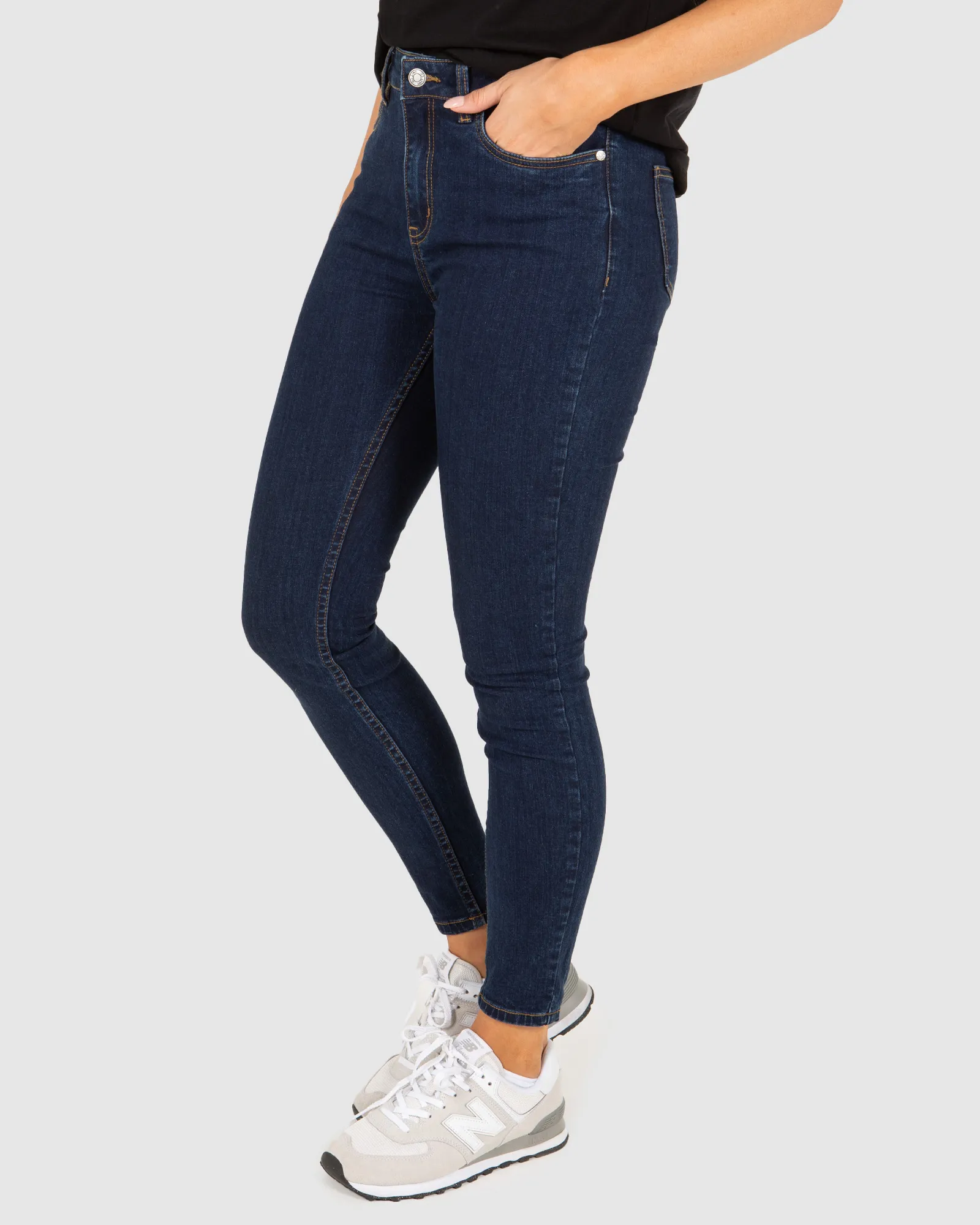 Unit Unit Ladies Eve Stretch Denim Jeans - Indigo | SurfStitch