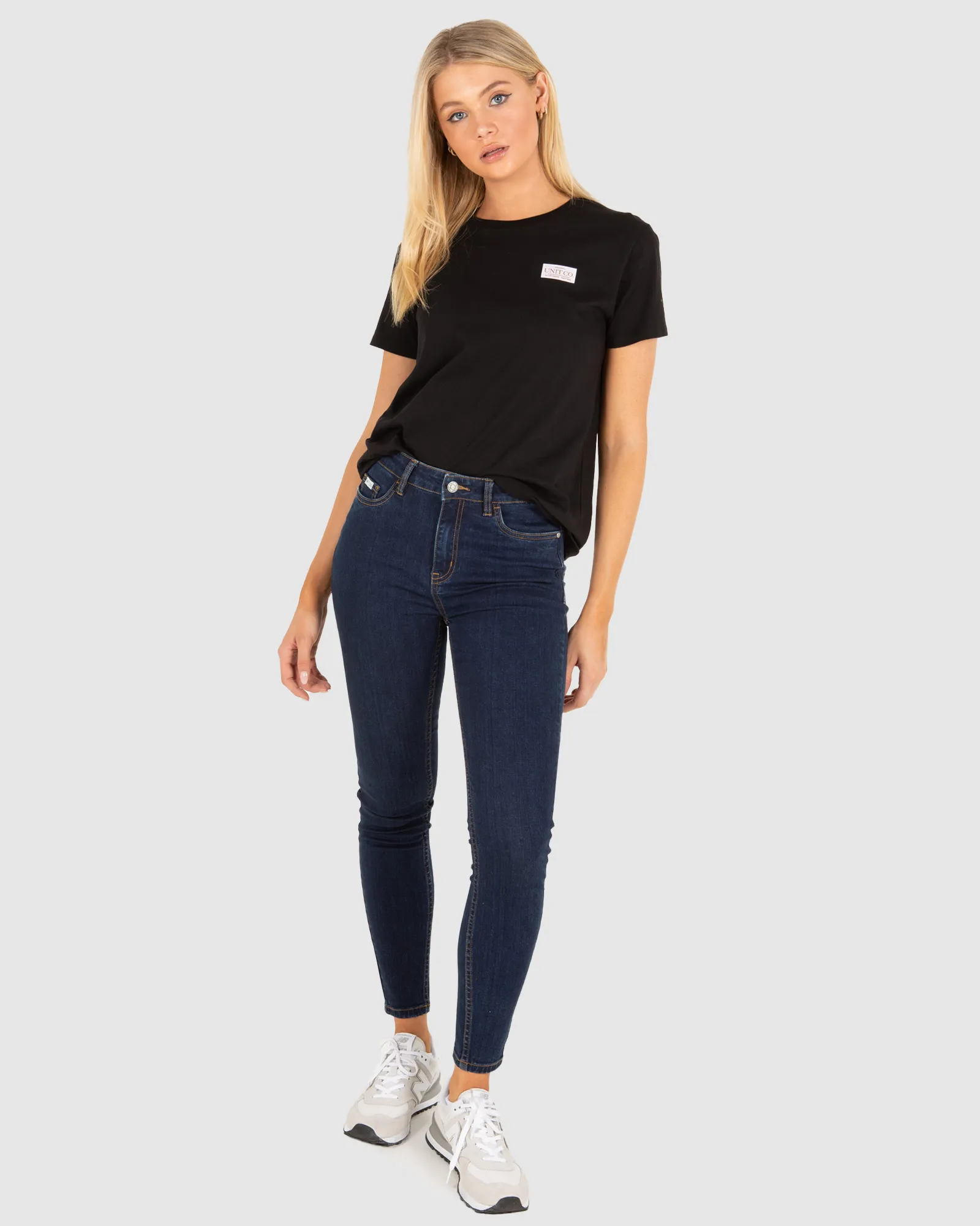 Unit Unit Ladies Eve Stretch Denim Jeans - Indigo | SurfStitch