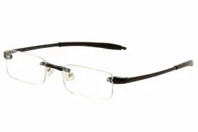 VisuaLites Vis1 Reading Glasses Men's Crystal Rimless +2.50