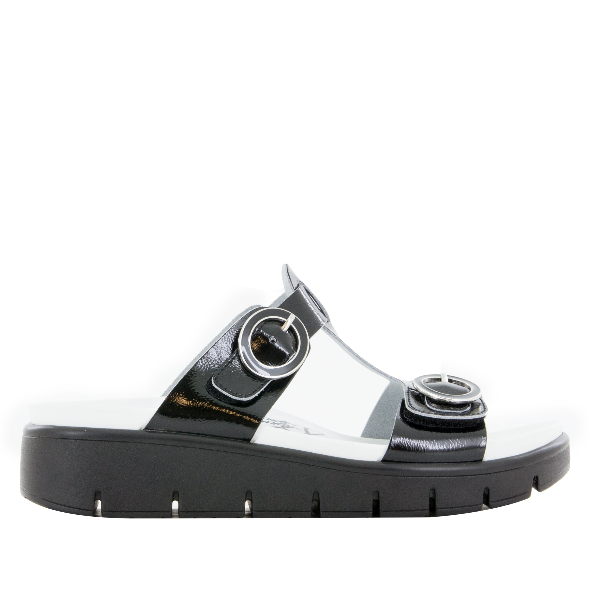 Vita Black Patent Sandal