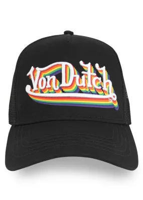 Von Dutch Rainbow Embroidered Logo Trucker Hat