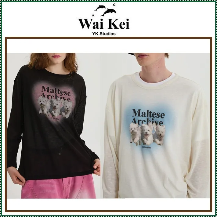 Wai Kei  |Unisex Street Style Long Sleeves Plain Long Sleeve T-shirt