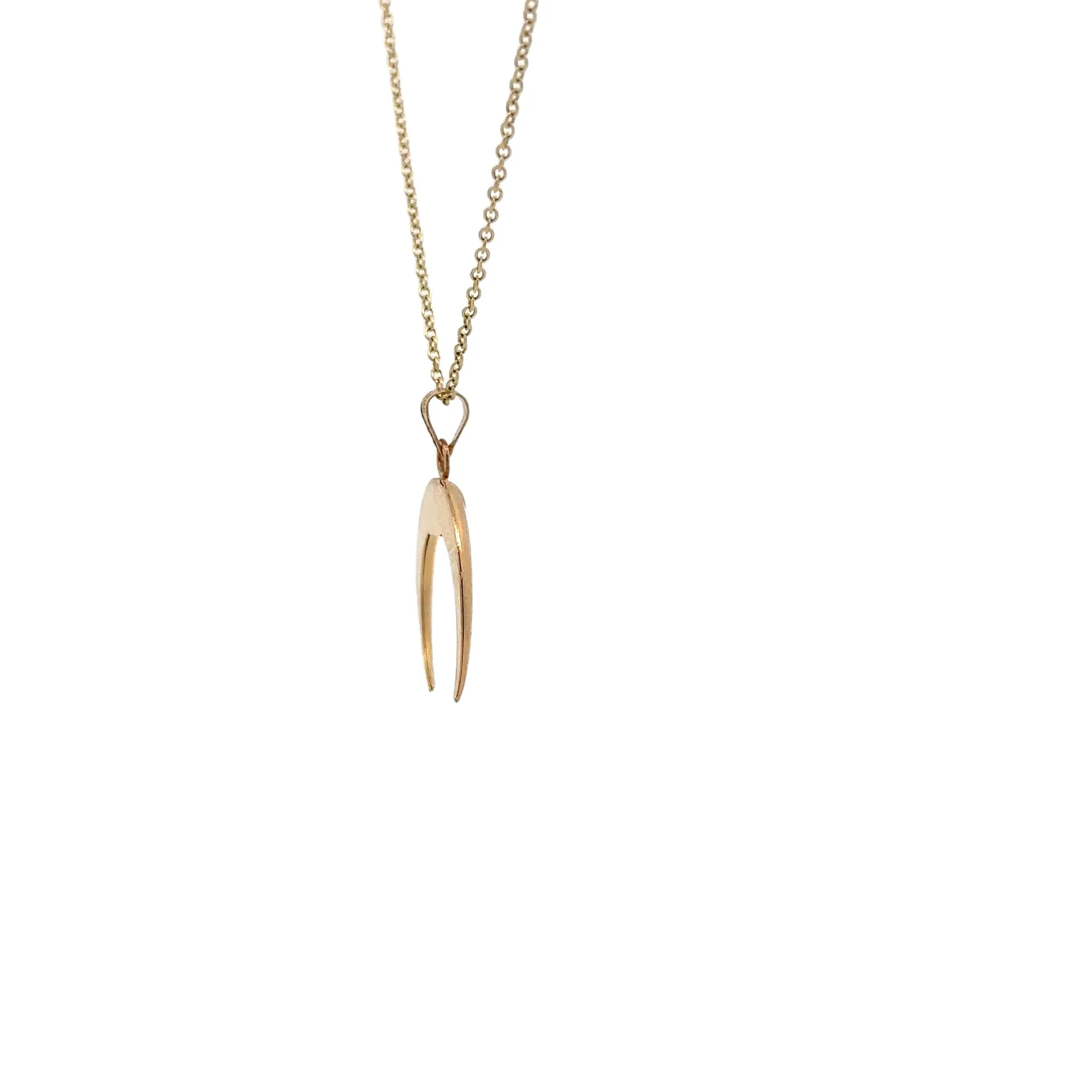 WD1291 14kt Gold Crescent Necklace