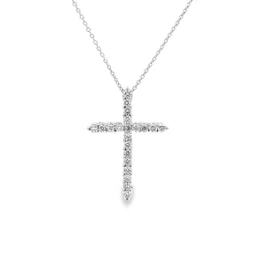 WD1321 White Gold and Diamond Cross Necklace