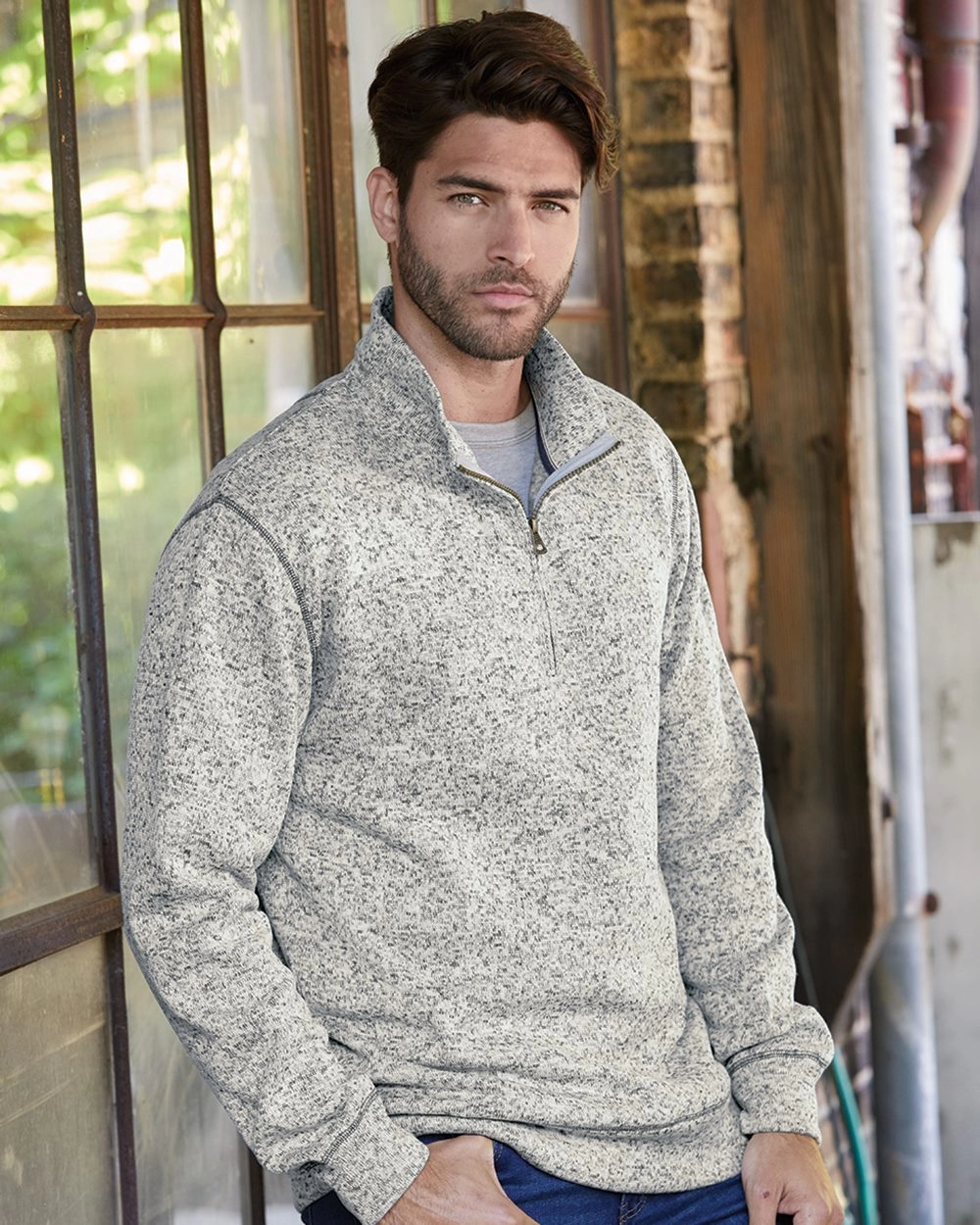 Weatherproof 198188 Vintage Sweaterfleece Quarter-Zip Sweatshirt SKU: 198188