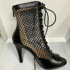 Women's Sexy Black Synthetic Leather Light Soft Zipper High Heel Boots