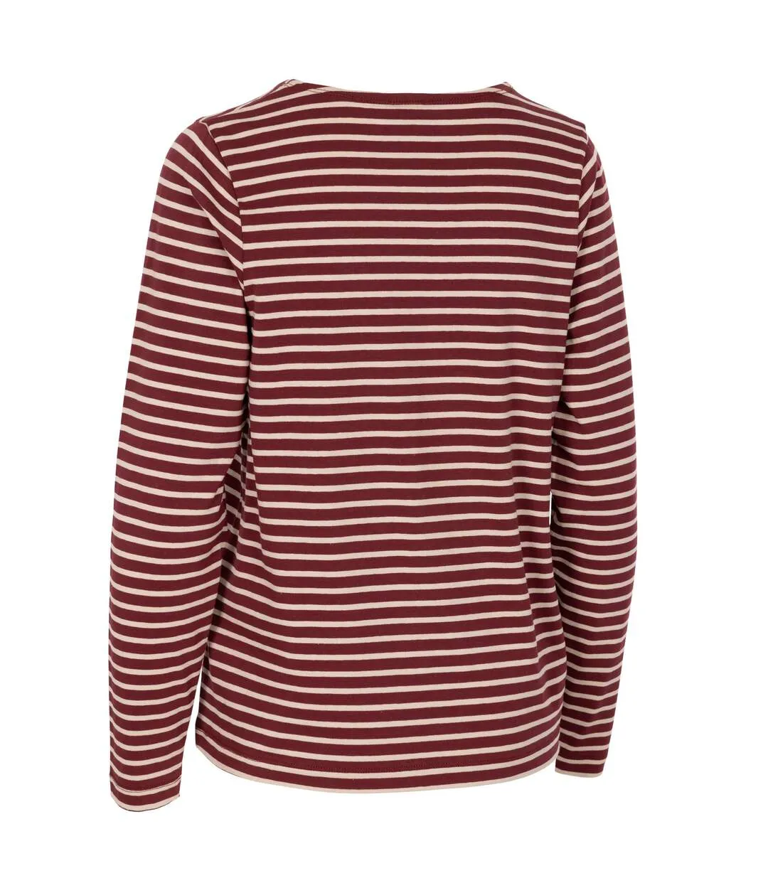 Womens/ladies karen yarn dyed stripe shirt dark cherry Trespass