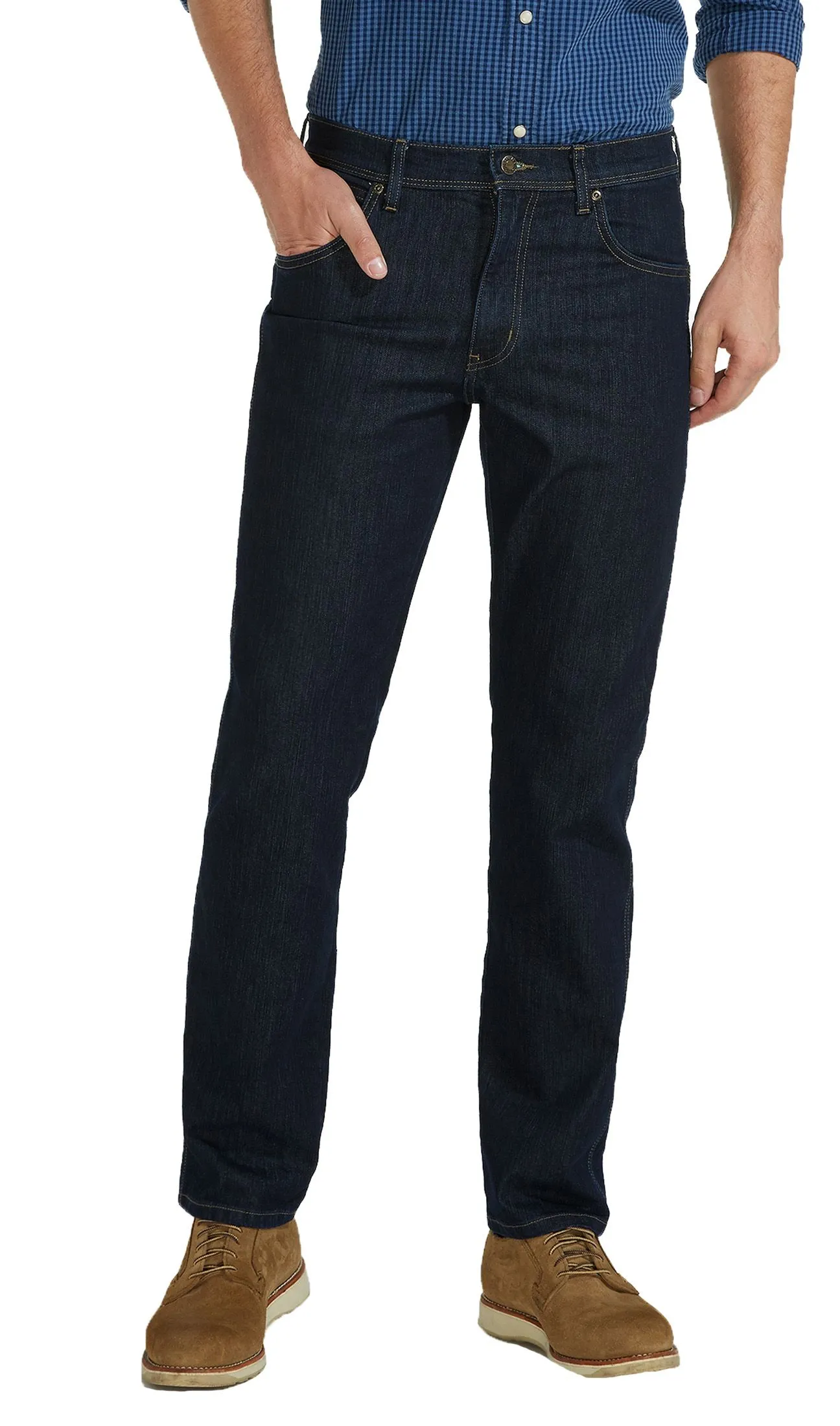 Wrangler Durable Stretch Denim Jeans Rinsewash Blue