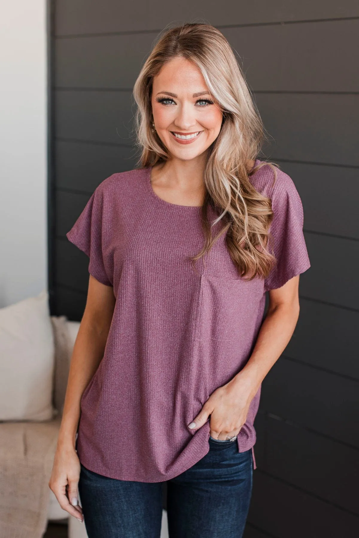 Wrapped Around Your Finger Knit Top- Marsala